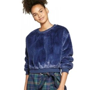 Faux Blue Fur Sweater